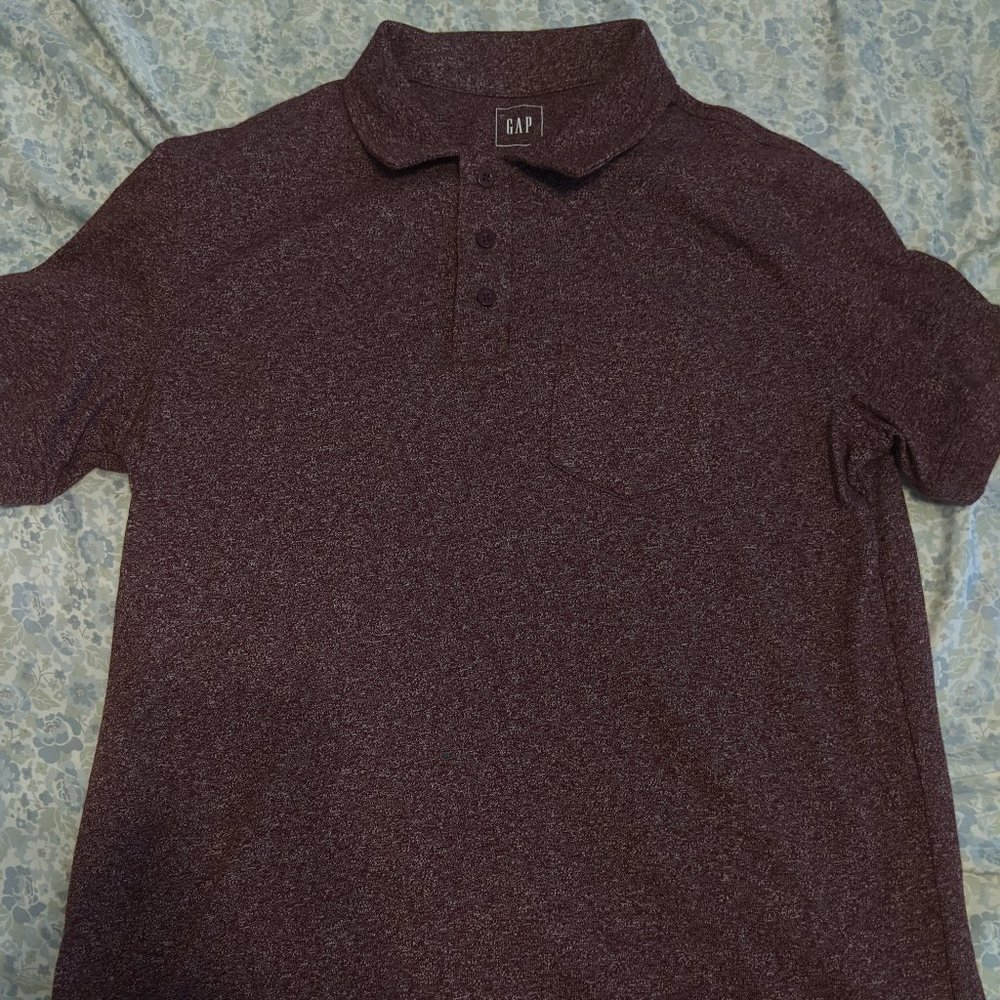 Gap Men's Polo Shirt Size Small Maroon Short Sleeve